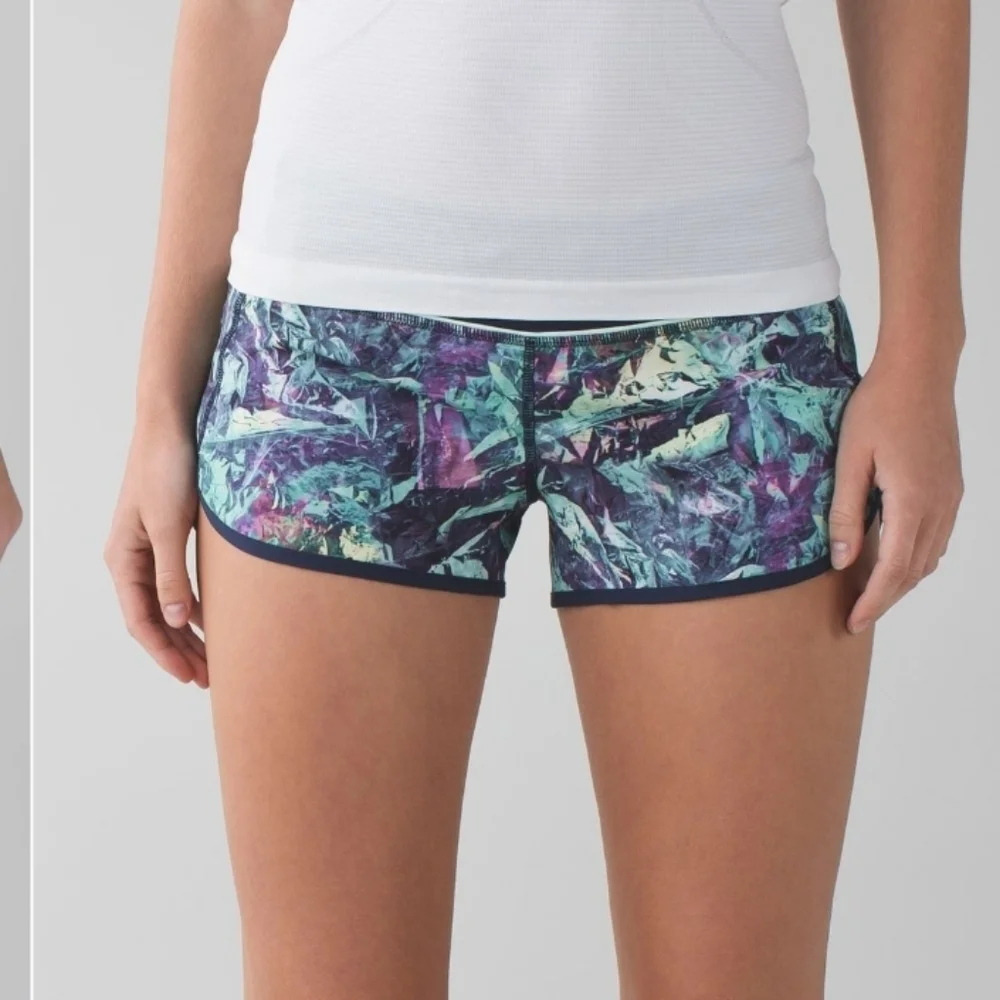 Lululemon Run:‎ Speed Short *4-way Stretch Iridescent Multi / Deep Navy